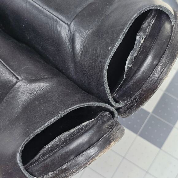 Rag & Bone Noelle Boots Womens 8 Black Leather Peep Toe Booties Luxury Capsule - Picture 9 of 10